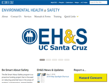 Tablet Screenshot of ehs.ucsc.edu