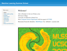 Tablet Screenshot of mlss.soe.ucsc.edu