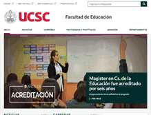 Tablet Screenshot of educacion.ucsc.cl