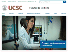 Tablet Screenshot of medicina.ucsc.cl