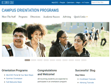 Tablet Screenshot of orientation.ucsc.edu
