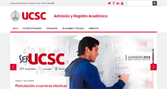 Desktop Screenshot of admision.ucsc.cl