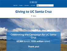 Tablet Screenshot of giving.ucsc.edu