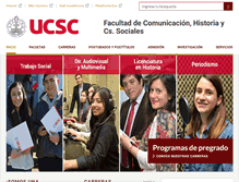 Tablet Screenshot of comunicacion.ucsc.cl