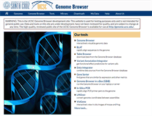 Tablet Screenshot of genome-test.cse.ucsc.edu
