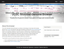 Tablet Screenshot of microbes.ucsc.edu